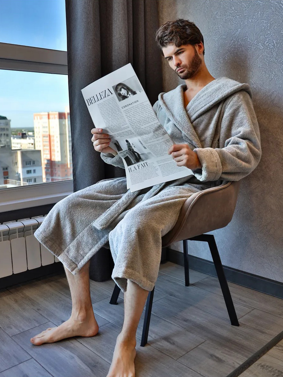 Peignoir homme en coton