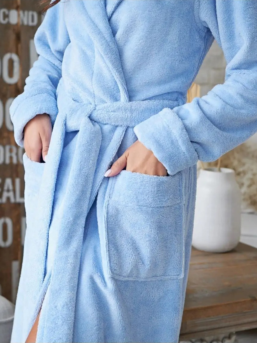 Peignoir De Bain Femme En Éponge