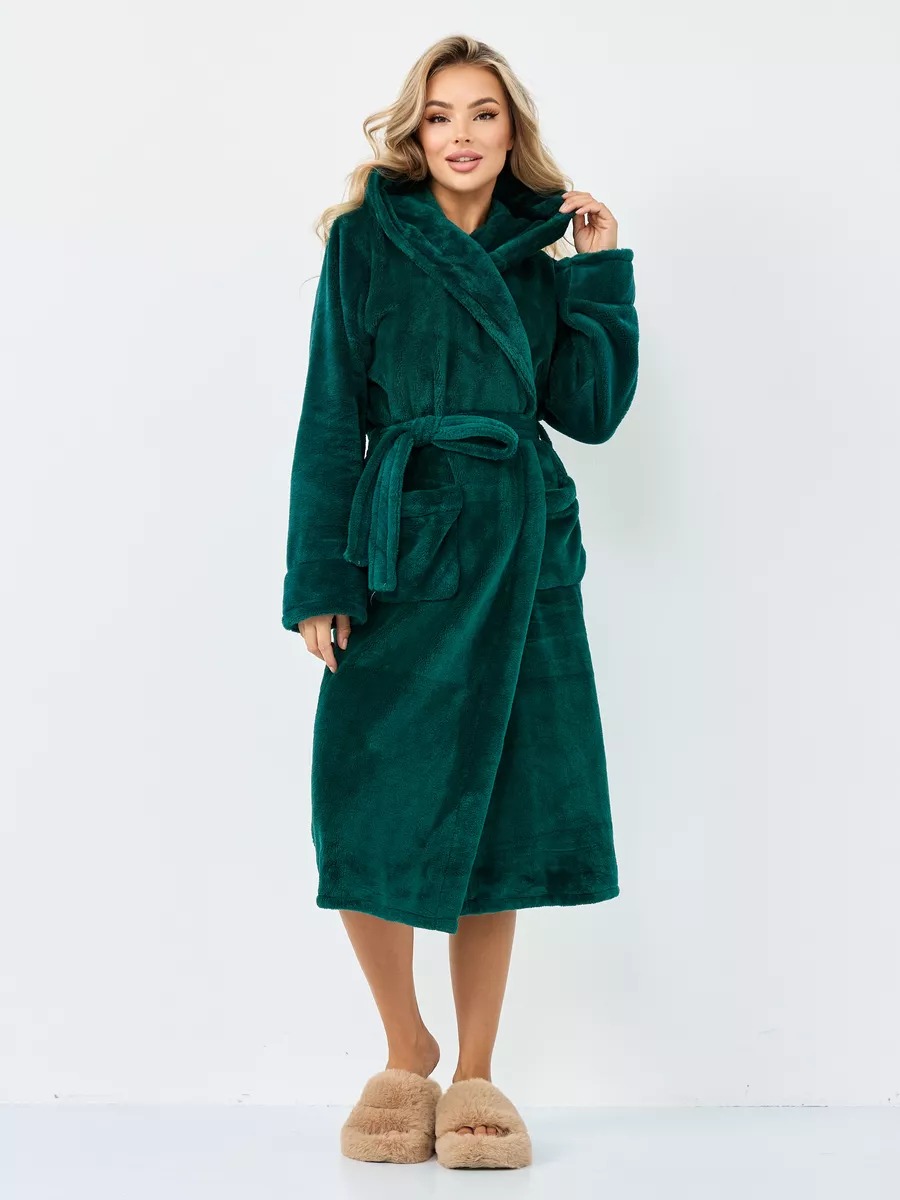 Peignoir polaire femme long