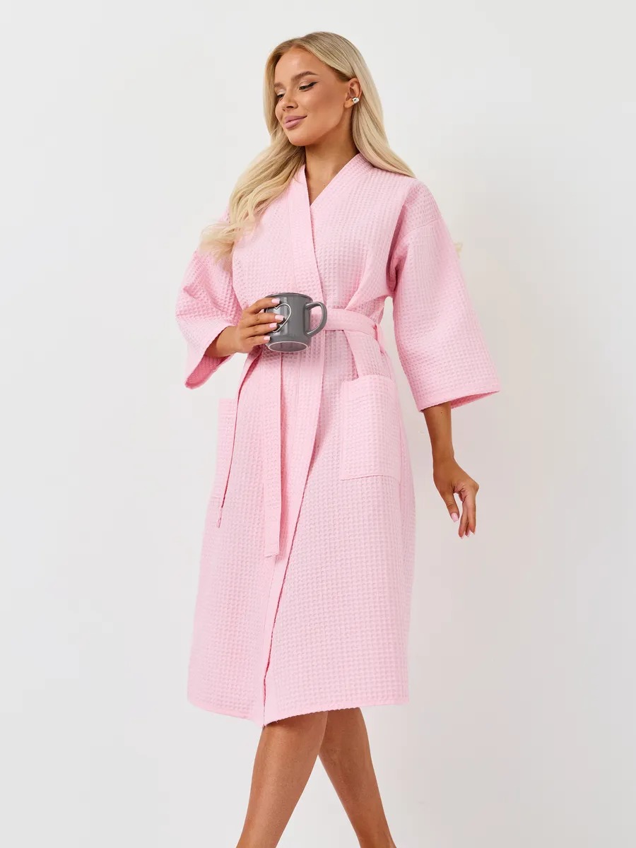 Peignoir de bain femme en éponge