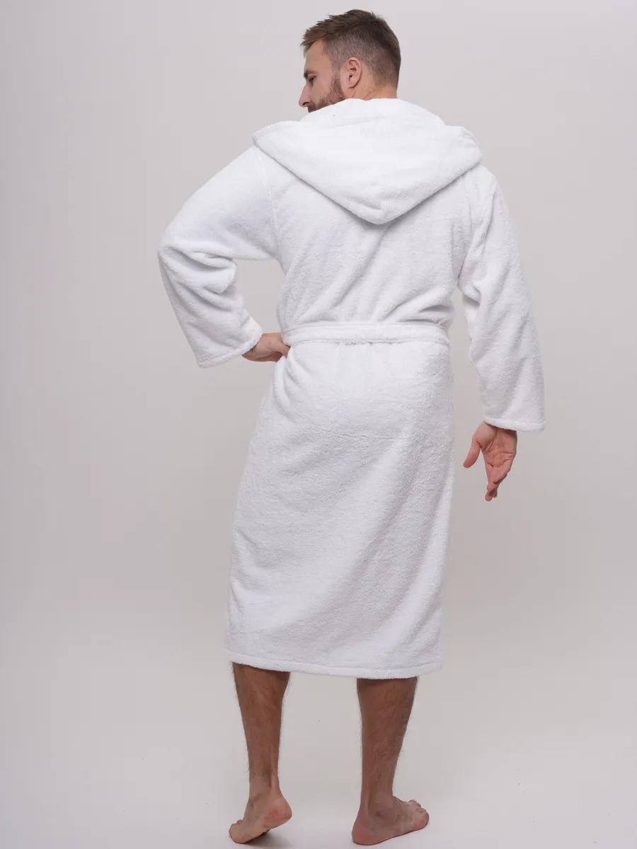 Peignoir homme à capuche
