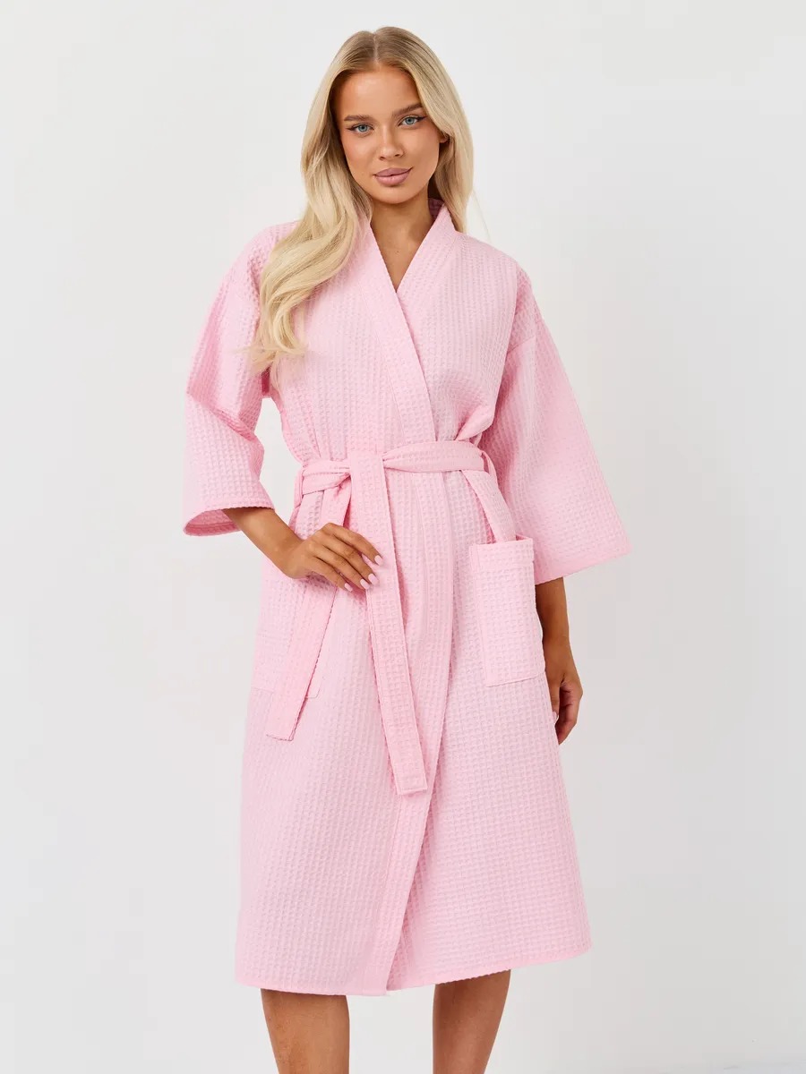 Peignoir de bain femme en éponge