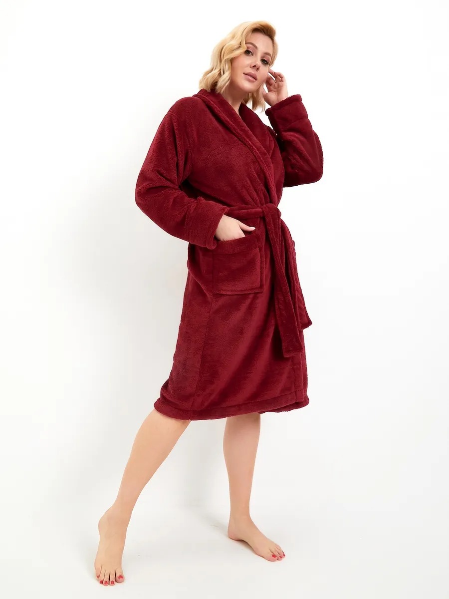 Peignoir polaire chaud femme