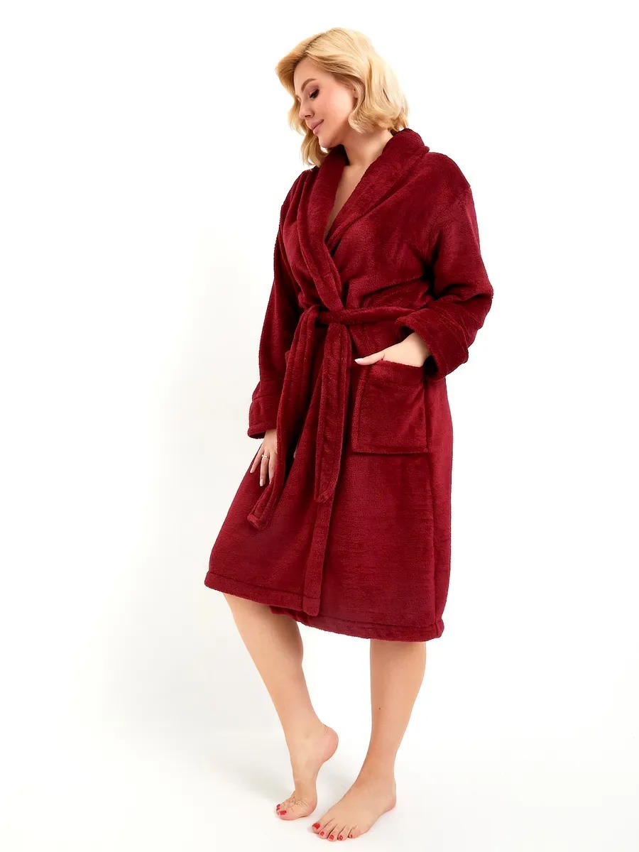 Peignoir polaire chaud femme