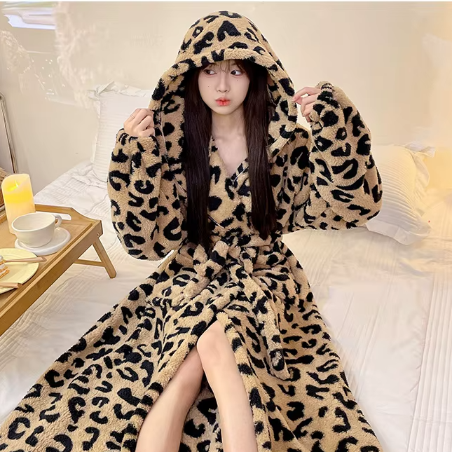 Peignoir leopard