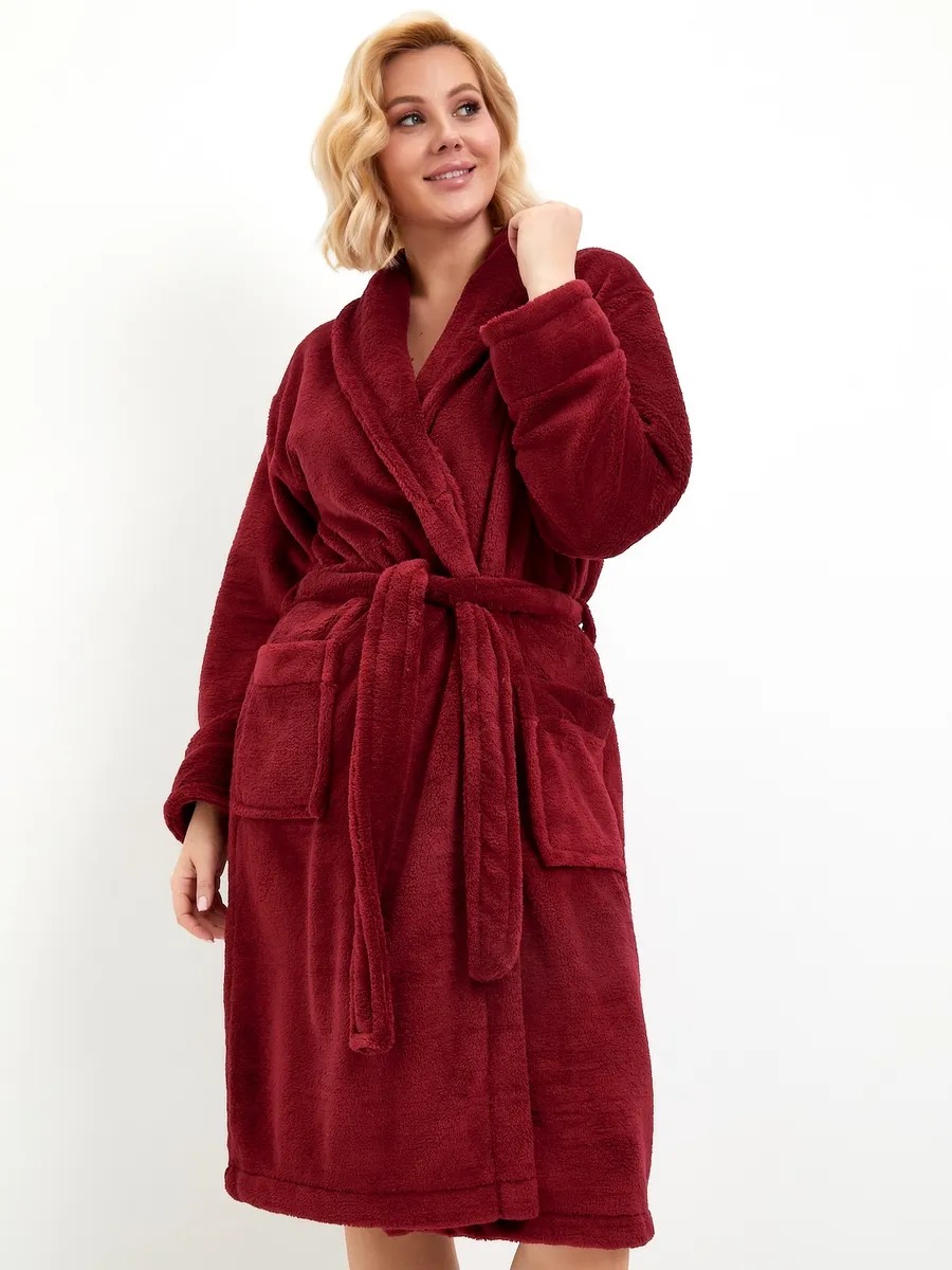 Peignoir polaire chaud femme