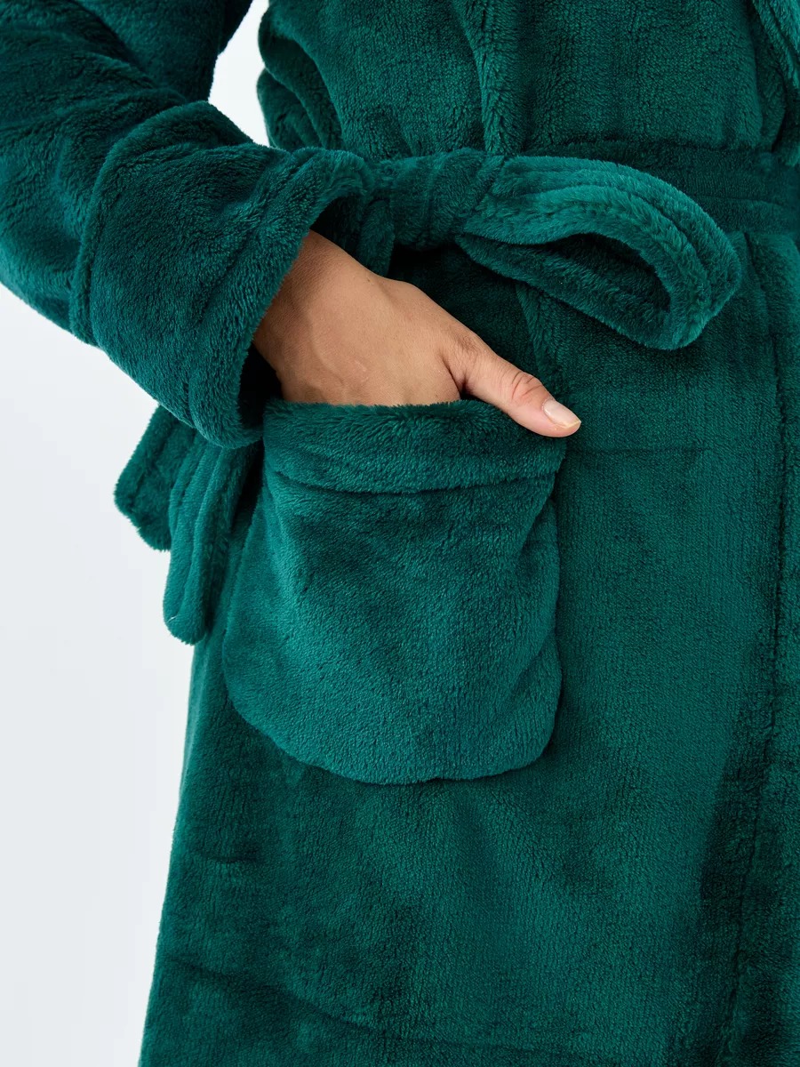 Peignoir polaire femme long