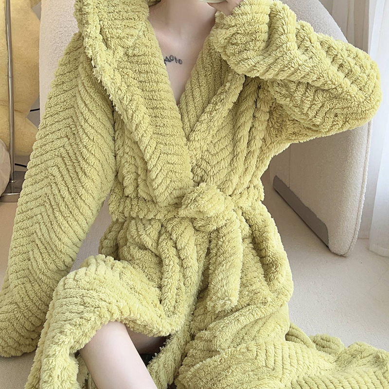 Peignoir de bain femme avec capuche