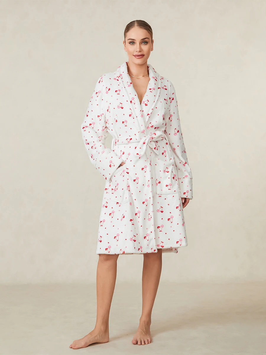 Peignoir de bain en éponge femme