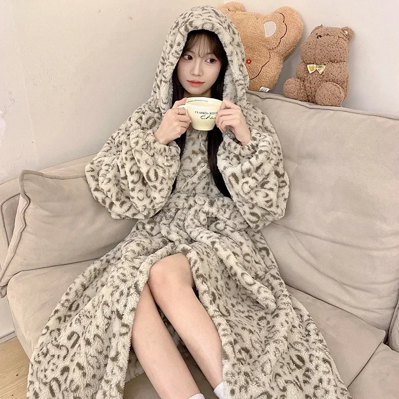 Peignoir leopard