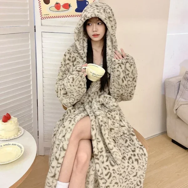 Peignoir leopard