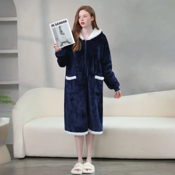 Peignoir femme zippé