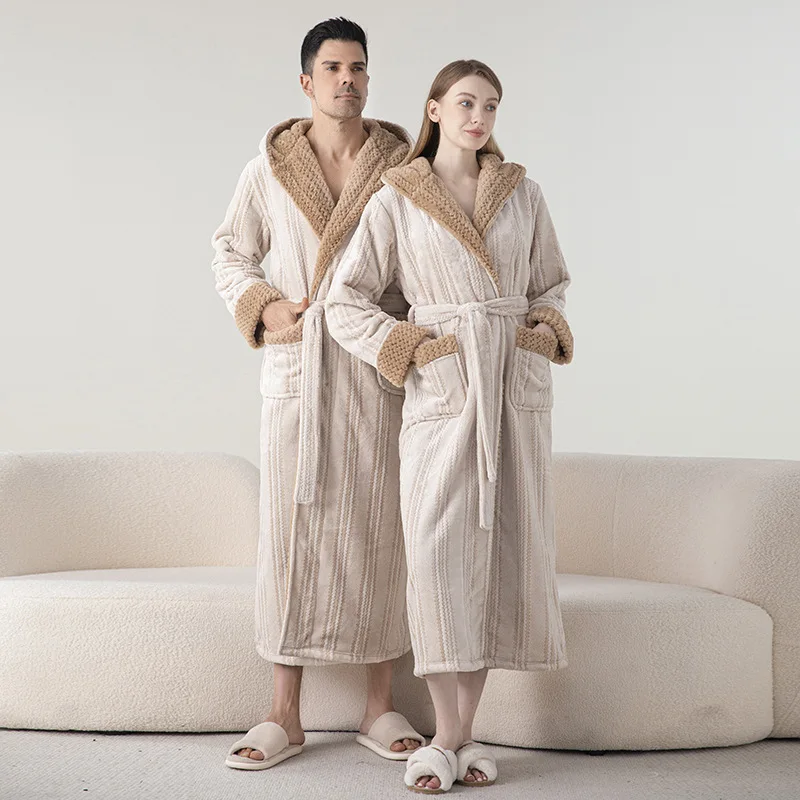 Peignoir de bain en éponge femme