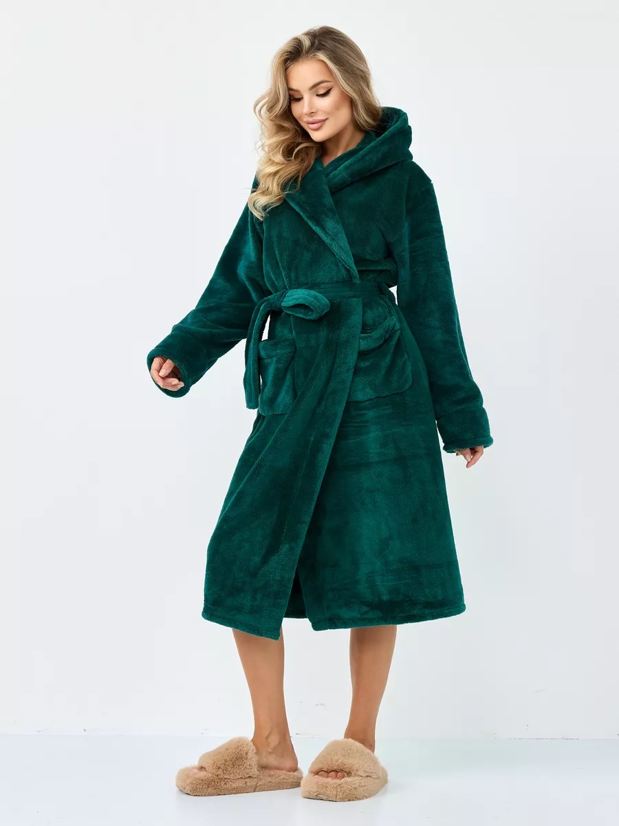Peignoir polaire femme long