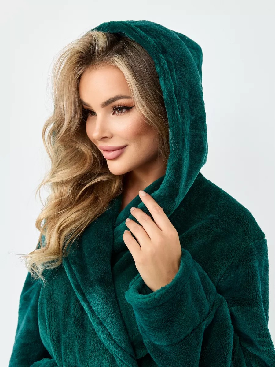 Peignoir polaire femme long
