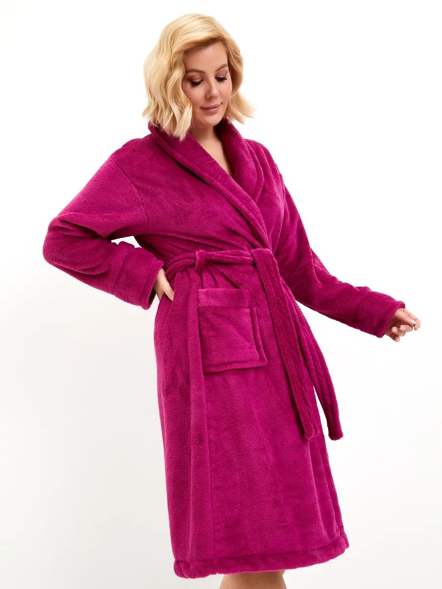 Peignoir polaire femme long